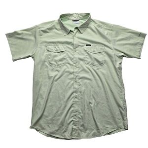 Columbia PFG Short Sleeve Button-Up Mint Green Men’s XL
